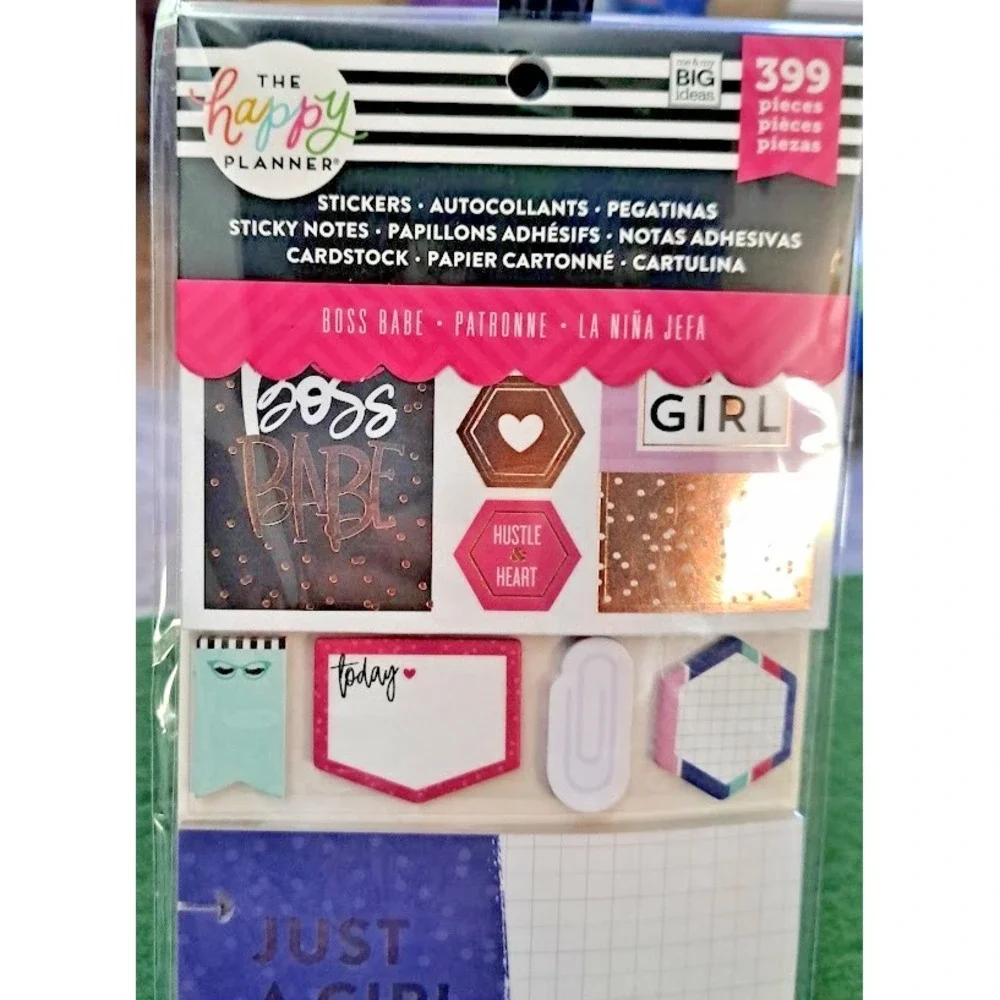 Lot of 6 The Happy Planner MAMBI Stickers, Accessories, Pen Case Goals Boss Babe